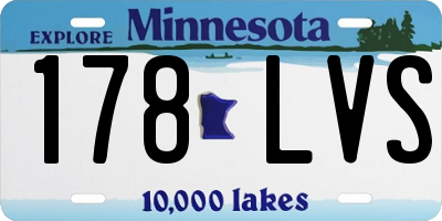 MN license plate 178LVS