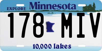 MN license plate 178MIV