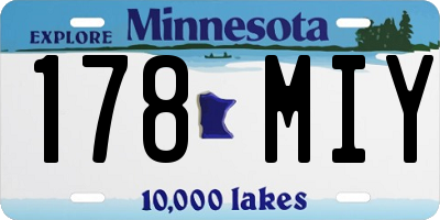 MN license plate 178MIY