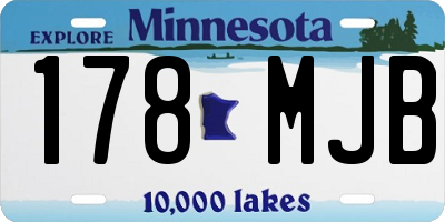 MN license plate 178MJB