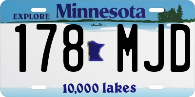 MN license plate 178MJD