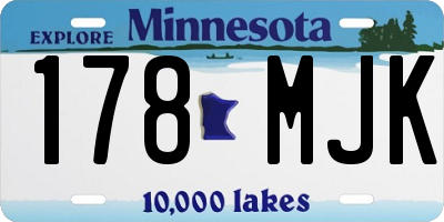 MN license plate 178MJK