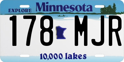MN license plate 178MJR