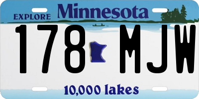 MN license plate 178MJW