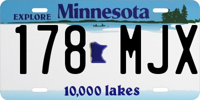 MN license plate 178MJX