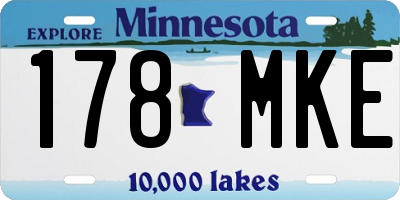 MN license plate 178MKE