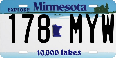 MN license plate 178MYW