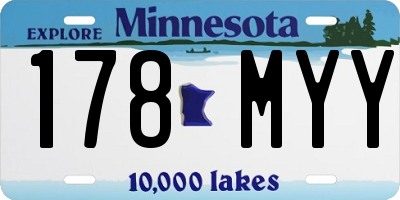 MN license plate 178MYY