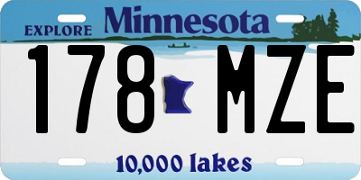 MN license plate 178MZE