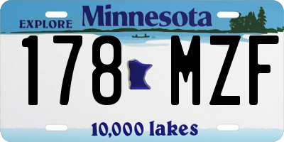 MN license plate 178MZF