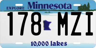 MN license plate 178MZI