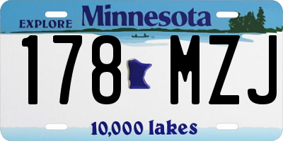 MN license plate 178MZJ