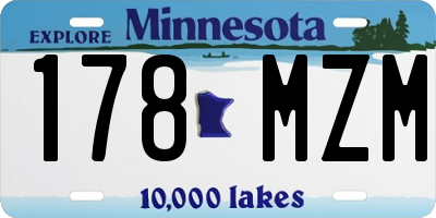MN license plate 178MZM