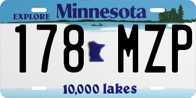 MN license plate 178MZP