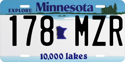 MN license plate 178MZR