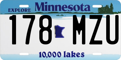 MN license plate 178MZU