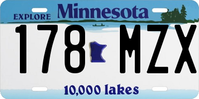 MN license plate 178MZX