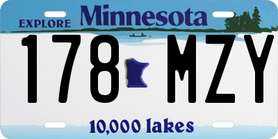 MN license plate 178MZY