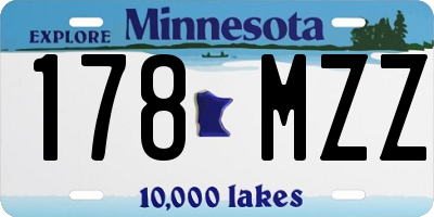 MN license plate 178MZZ