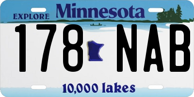 MN license plate 178NAB