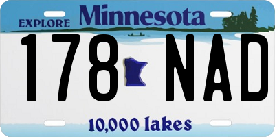 MN license plate 178NAD