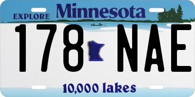 MN license plate 178NAE