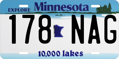 MN license plate 178NAG