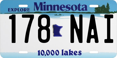 MN license plate 178NAI