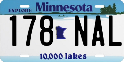 MN license plate 178NAL