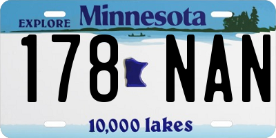 MN license plate 178NAN