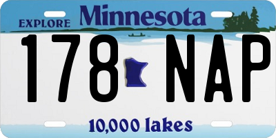 MN license plate 178NAP