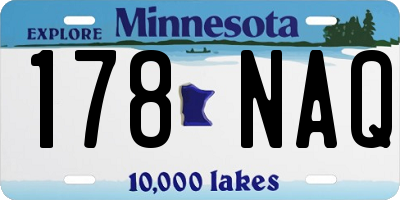 MN license plate 178NAQ