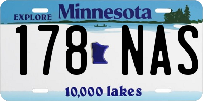 MN license plate 178NAS