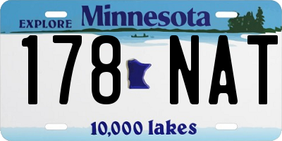 MN license plate 178NAT