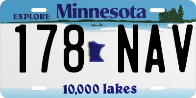 MN license plate 178NAV