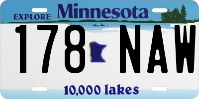 MN license plate 178NAW