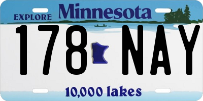 MN license plate 178NAY