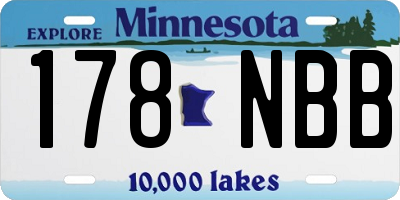 MN license plate 178NBB