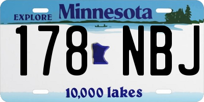 MN license plate 178NBJ