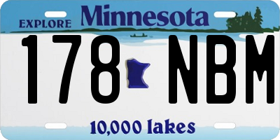 MN license plate 178NBM