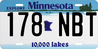 MN license plate 178NBT