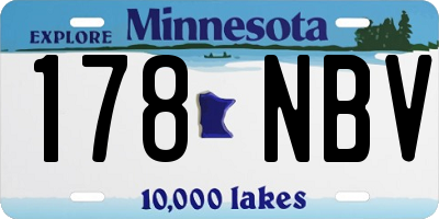 MN license plate 178NBV