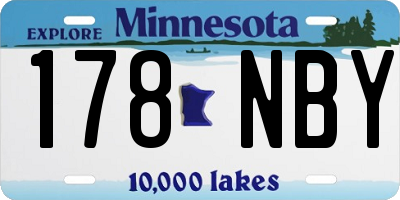 MN license plate 178NBY