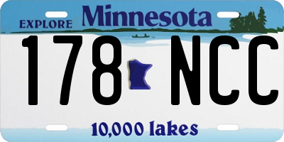 MN license plate 178NCC