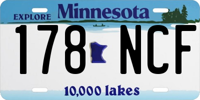 MN license plate 178NCF