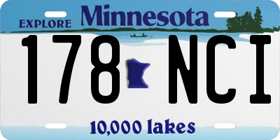 MN license plate 178NCI