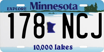 MN license plate 178NCJ