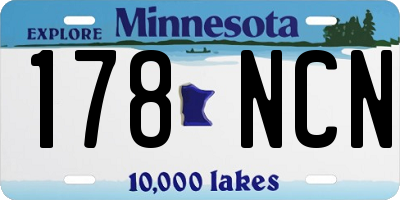 MN license plate 178NCN