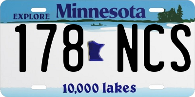 MN license plate 178NCS