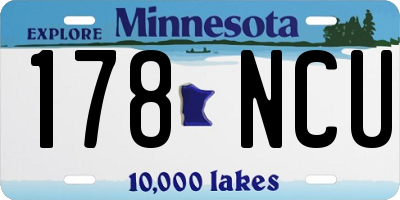 MN license plate 178NCU